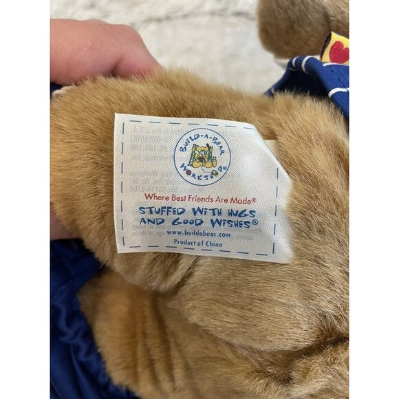 Build A Bear Workshop Soccer Bear Blue Outfit with Soccer Ball - Picture 4 of 6